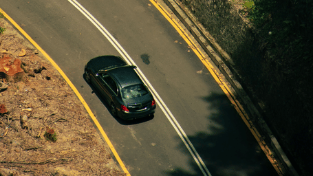 car on road