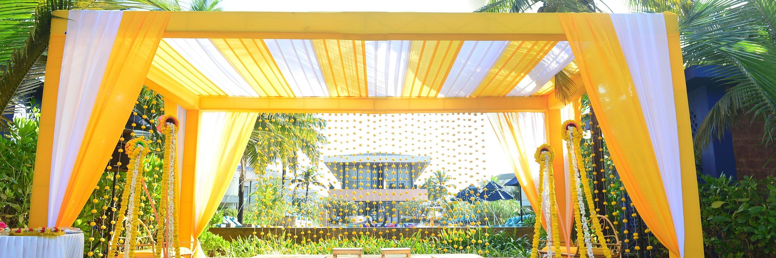 a party arrangement at Azaya central for your destination wedding venue in goa