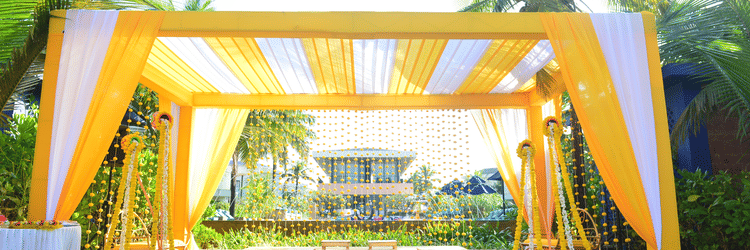 a party arrangement at Azaya central for your destination wedding venue in goa