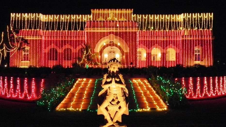 Facade at Night of Mahodadhi Palace - A Beach View Heritage Hotel in Puri