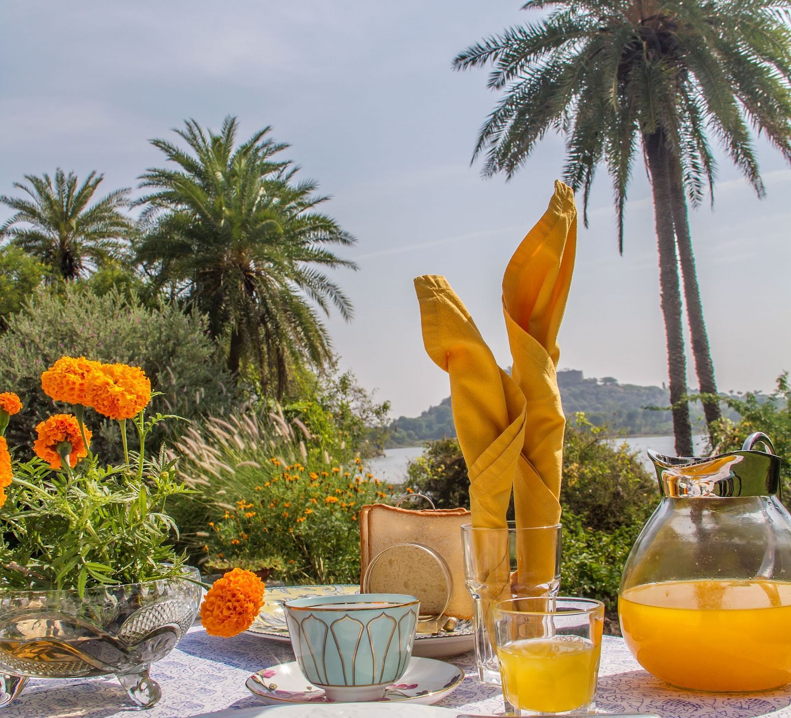 Open-air dining arrangement - Dev Shree, Deogarh