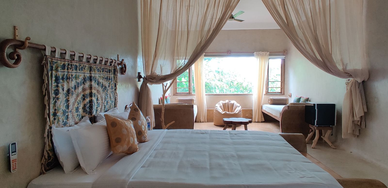 A side view of the bed | Matsya Island Retreat
