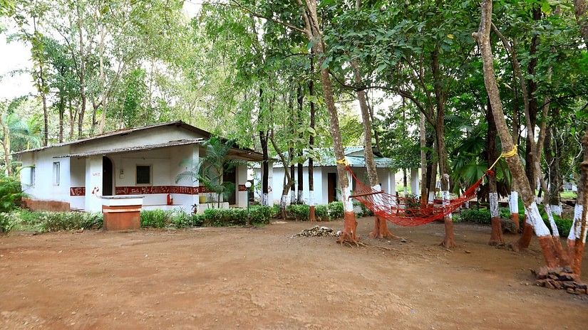 Warli Hut Exterior - Sajan -Warli AC & Non AC Huts at Nature Trails Sajan featuring traditional design and cultural decor.