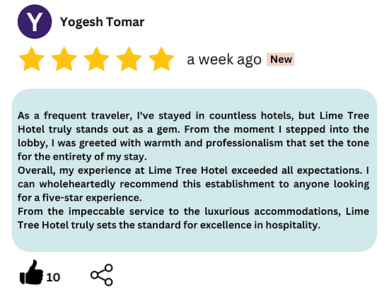 Lime tree 402 has been a home to us for the past 1 month. Its location is very near to Medanta. It takes 10 minutes walking. The service here is excellent. The rooms are kept in sparkling clean. A