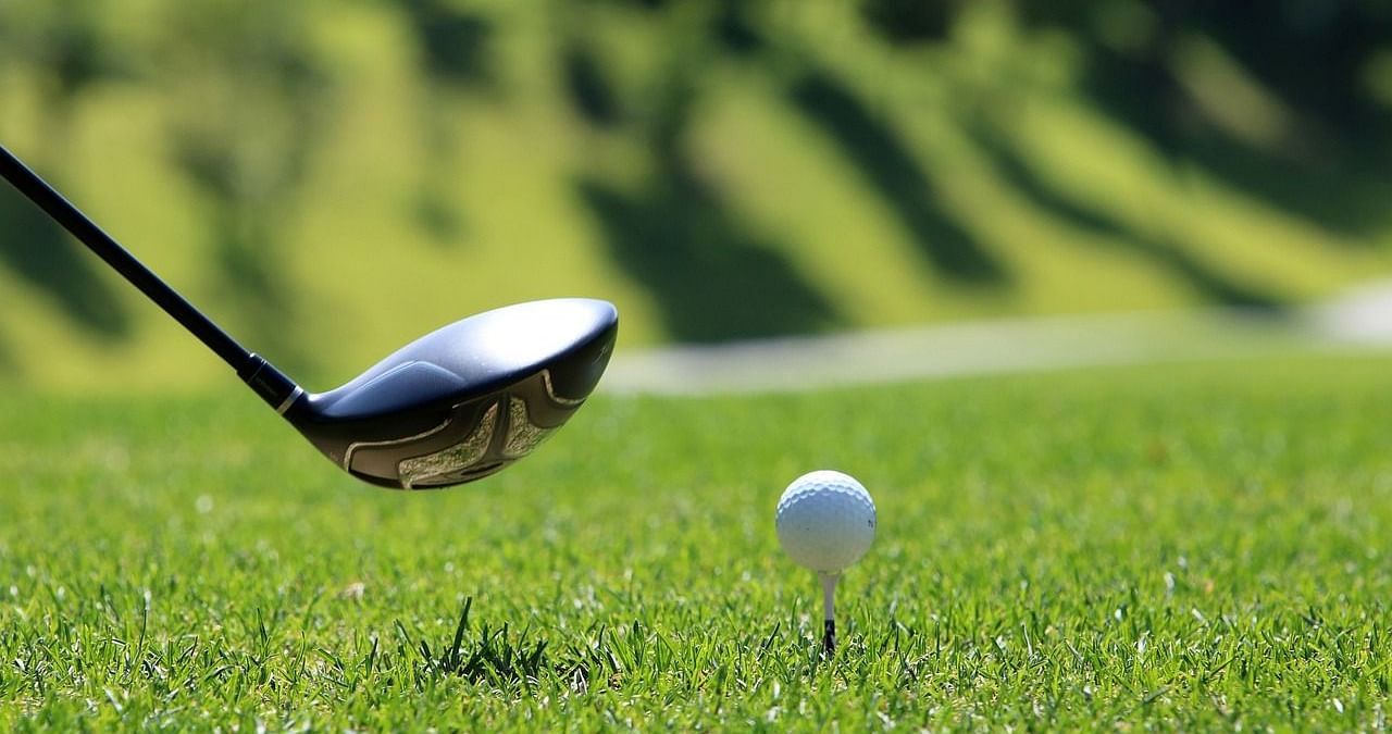 a person playing golf