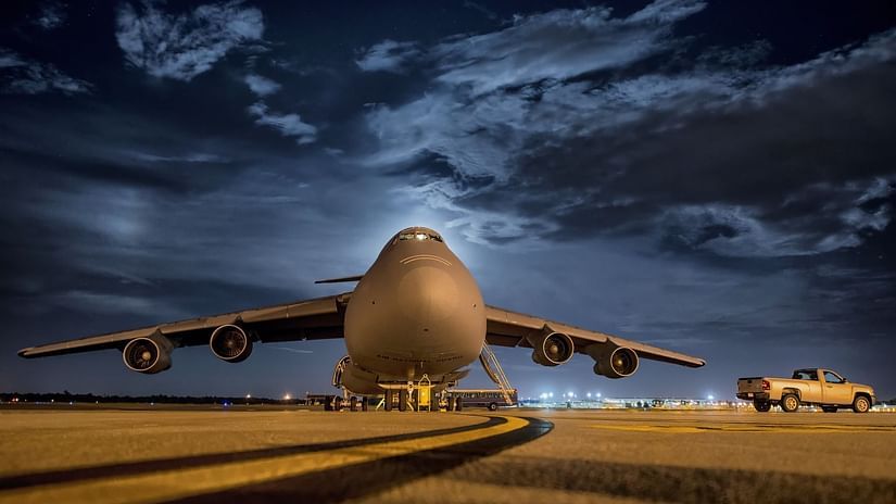 An aircraft at base