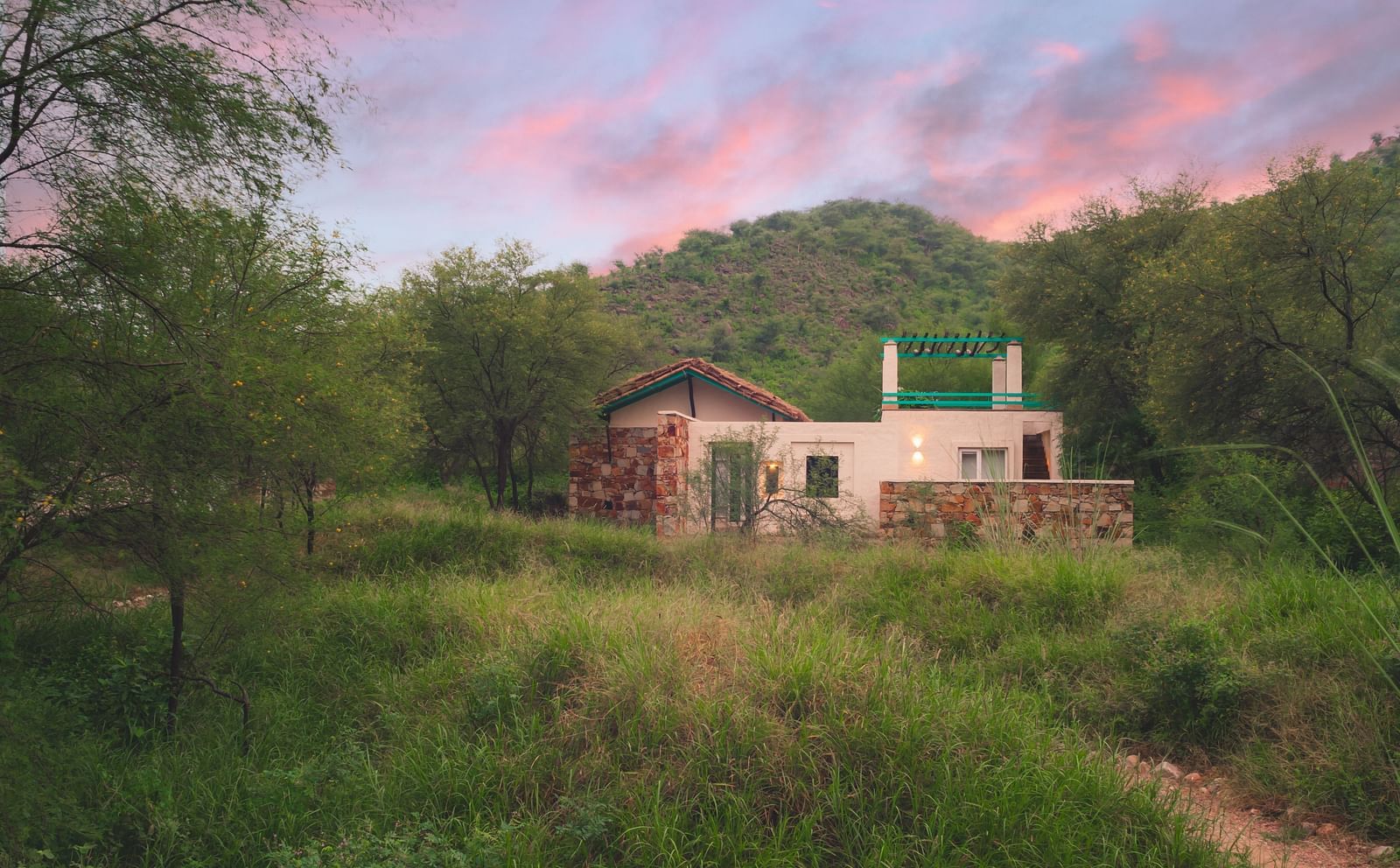 The facade of our lodge in Sariska - Trees N Tigers, Sariska