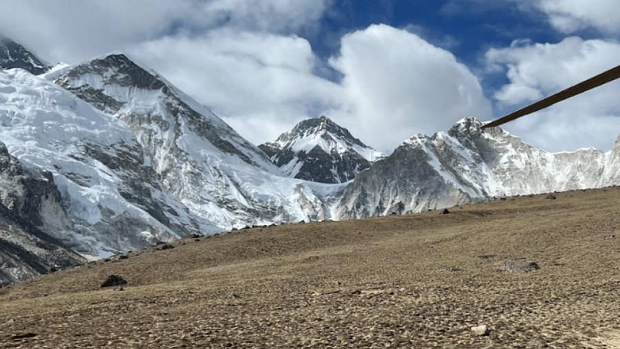 An image of mountains and a barren land | Kavya Resort and Spa, Nagarkot