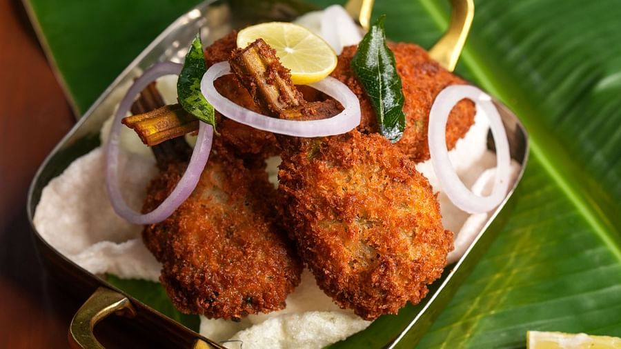 Crispy Kari Murungakkai Cutlet at Hotel Aadithya, Chennai