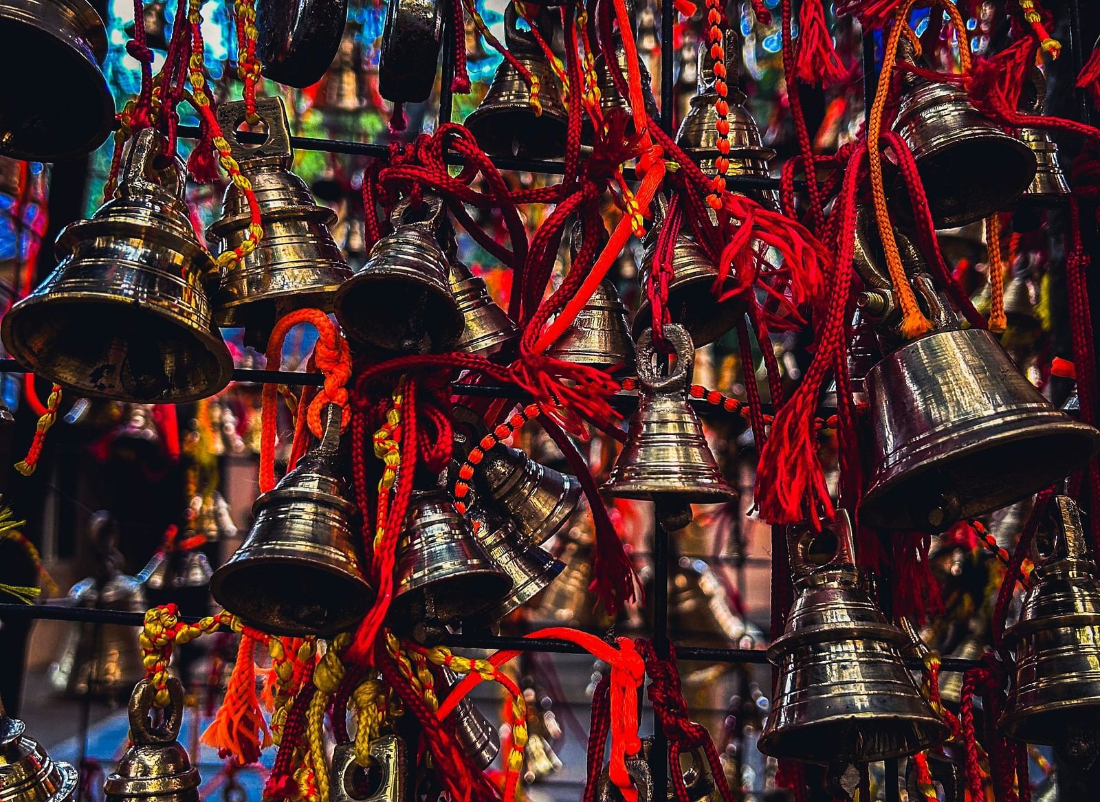A vibrant display of bells.