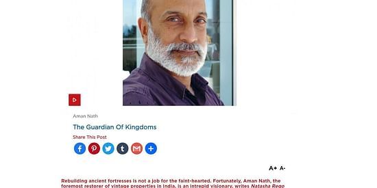 article about Aman Nath