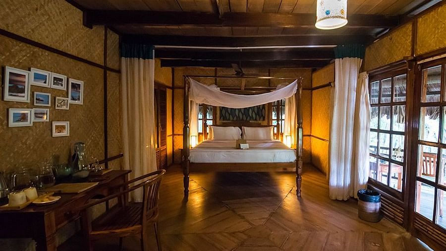 interior view of one of the Fan Cooled Duplex cottages at Barefoot at Havelock