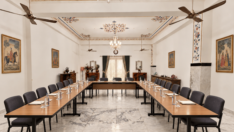 Rajput Room - U-shaped conference setup- Corporate Meet at Umaid Palace-Dausa