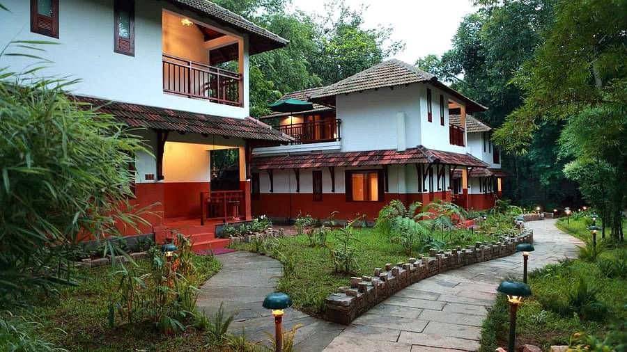 An exterior view of two villas in a row | Vythiri Resort. Wayanad