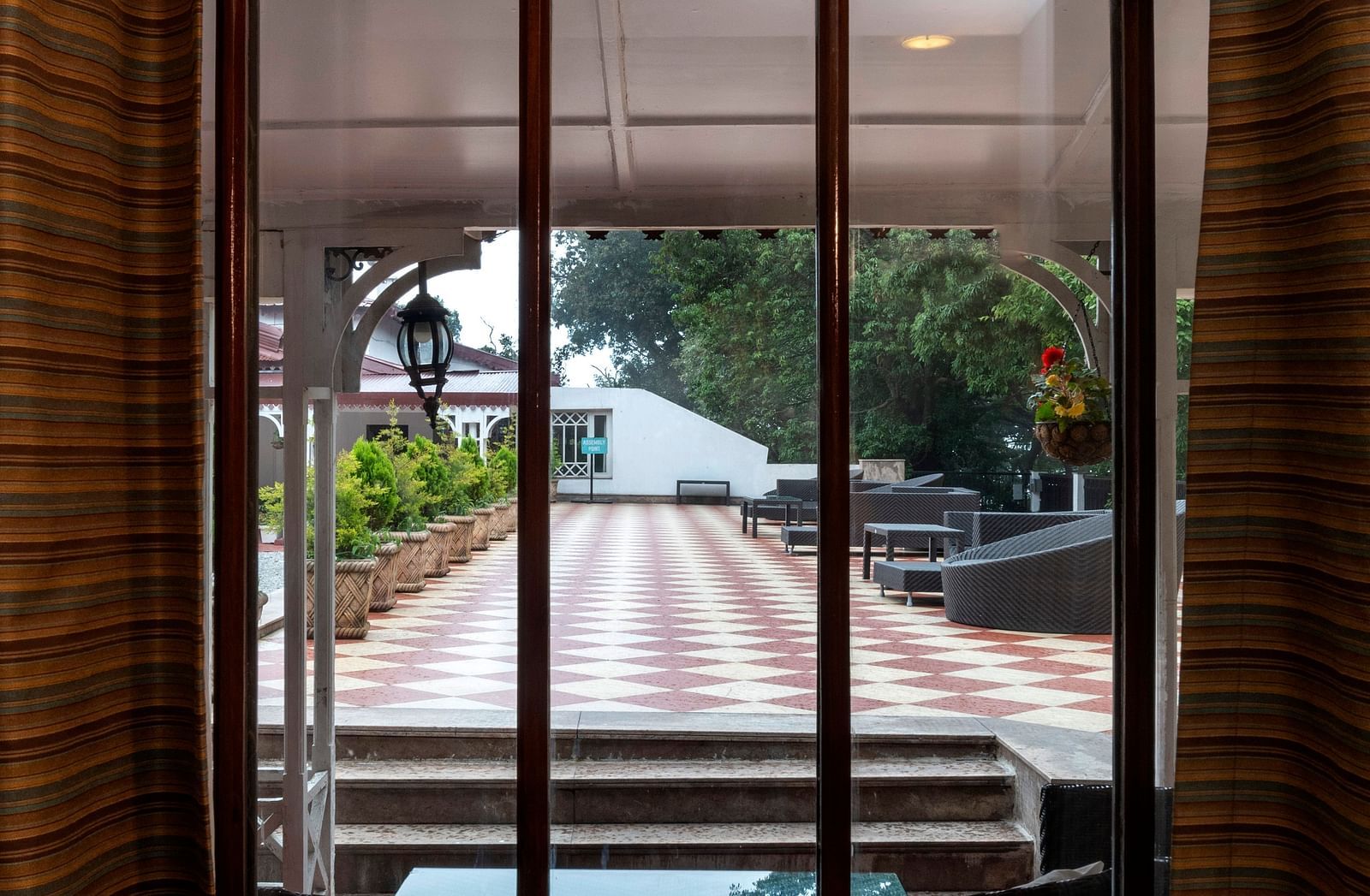 outside view from the window of the Club Room at The Claridges Nabha Residence