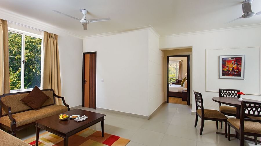 Aloha On the Ganges Rishikesh Living room-Two Bedroom apartment