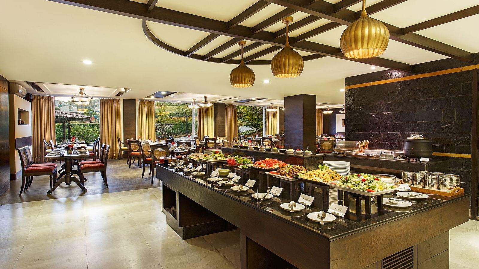 Latitude - A multi-cuisine restaurant in Rishikesh with buffet being served - Aloha On The Ganges, Rishikesh
