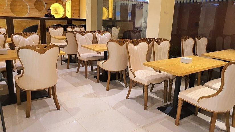 seating arrangements inside a restaurant at VITS shanti solitaire, North Goa