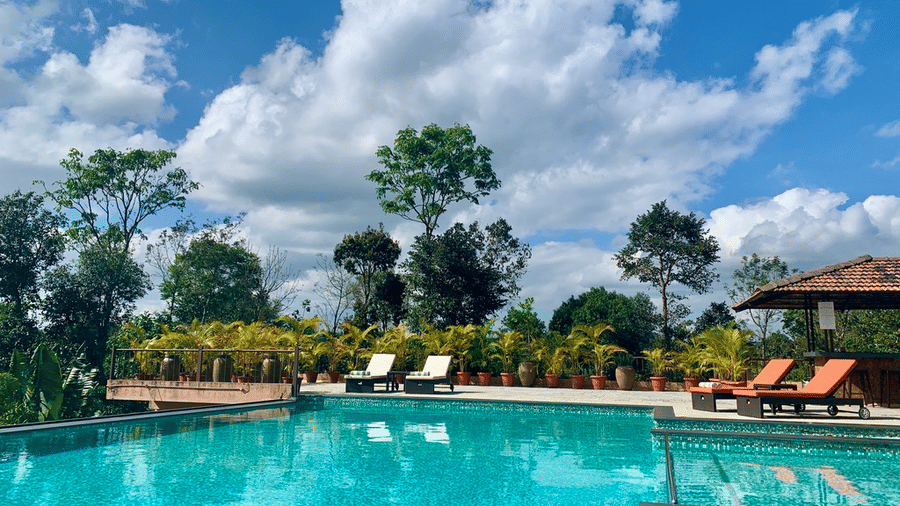 Machaan plantation resort outdoor swimming pool