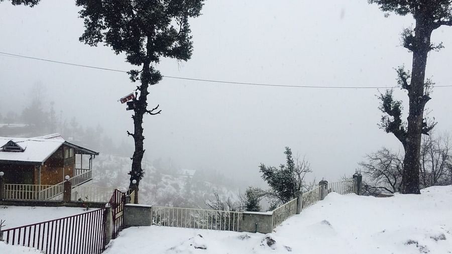 Ojaswi Himalayan Resort, Mukteshwar Nainital Snowfall time Ojaswi Himalayan Resort Mukteshwar 3