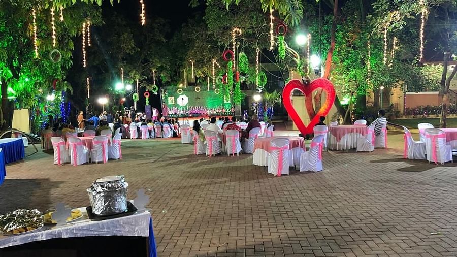 the outside seating space for an occasion -  Zara's Resort