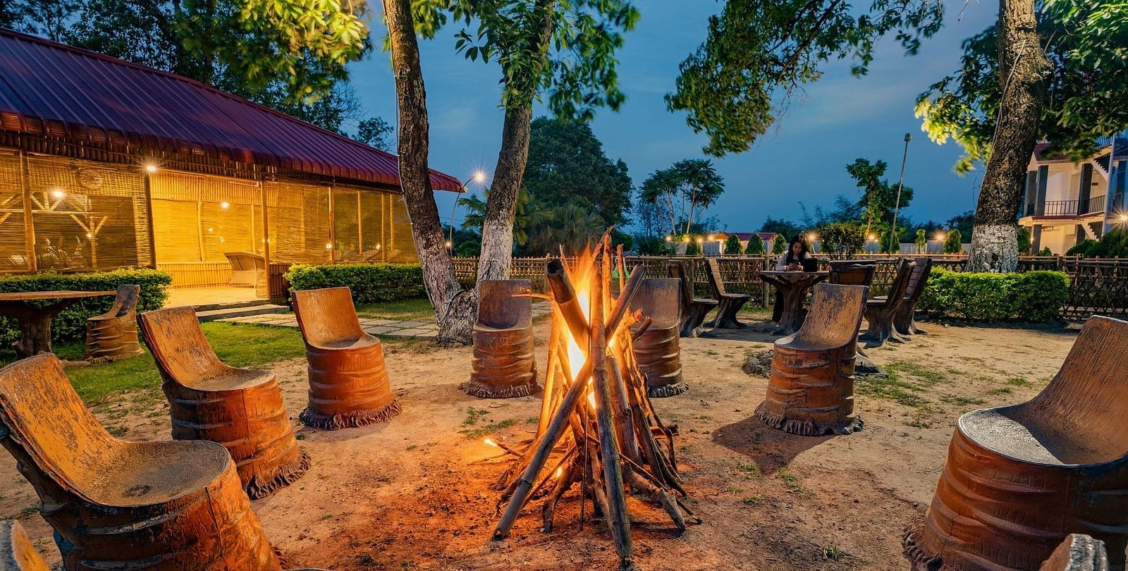 Bonfire at Summit Green Lake Tea Resort & Spa, Kaziranga
