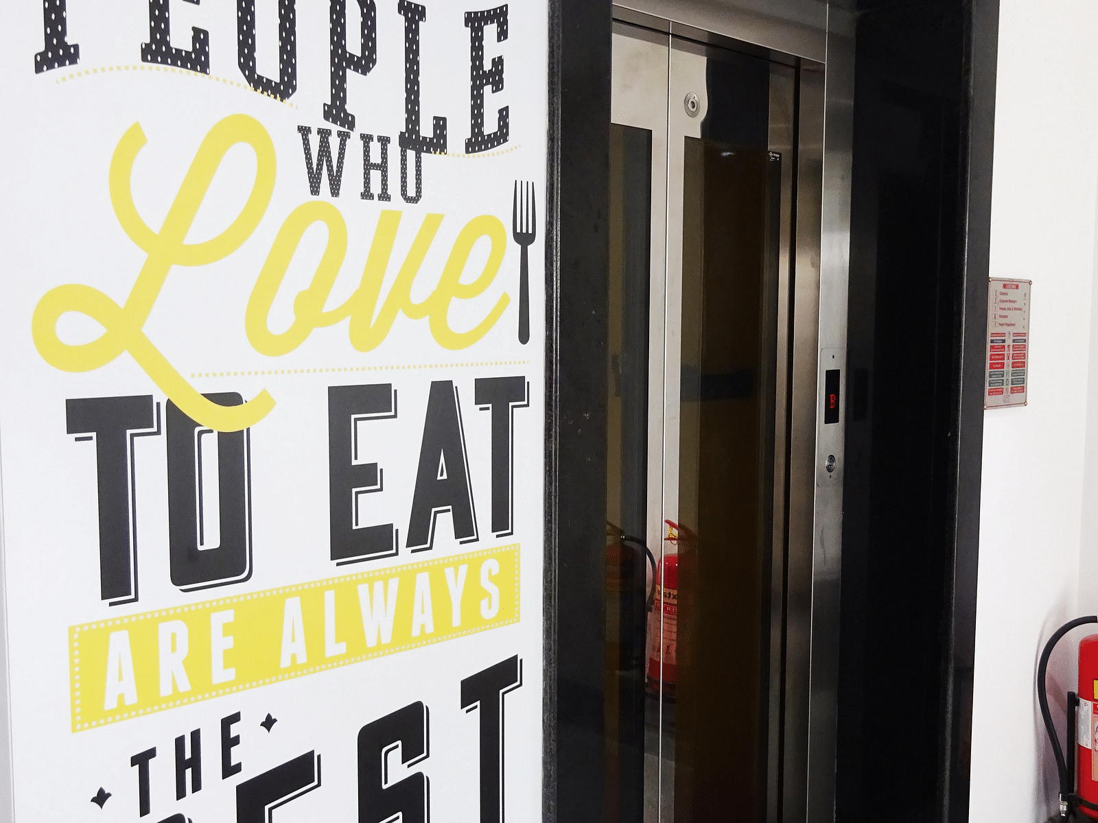 Image showing the entrance to cafeteria on the third floor.