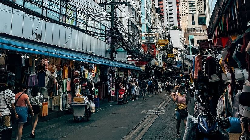 Shopping outlets during daytime