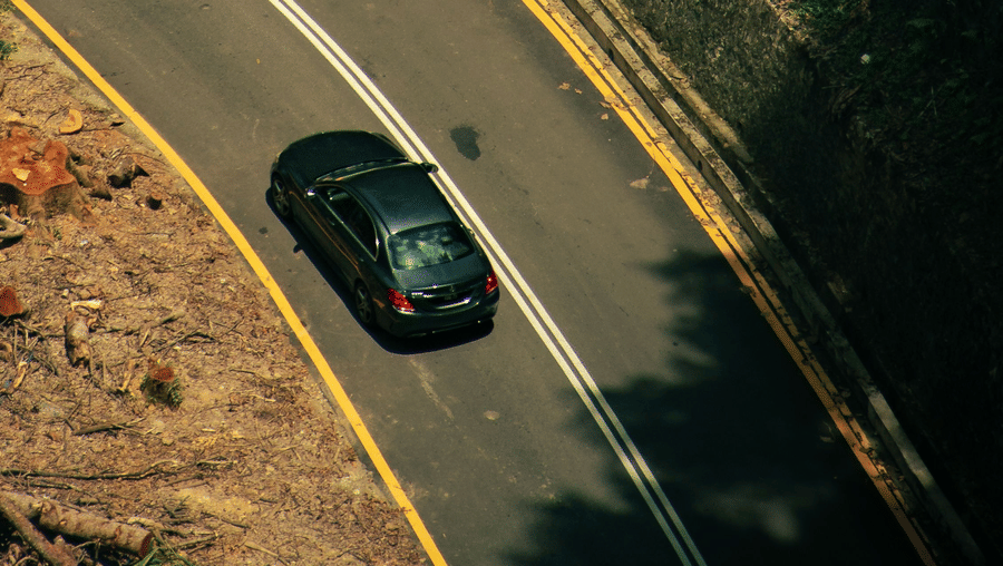 car on road
