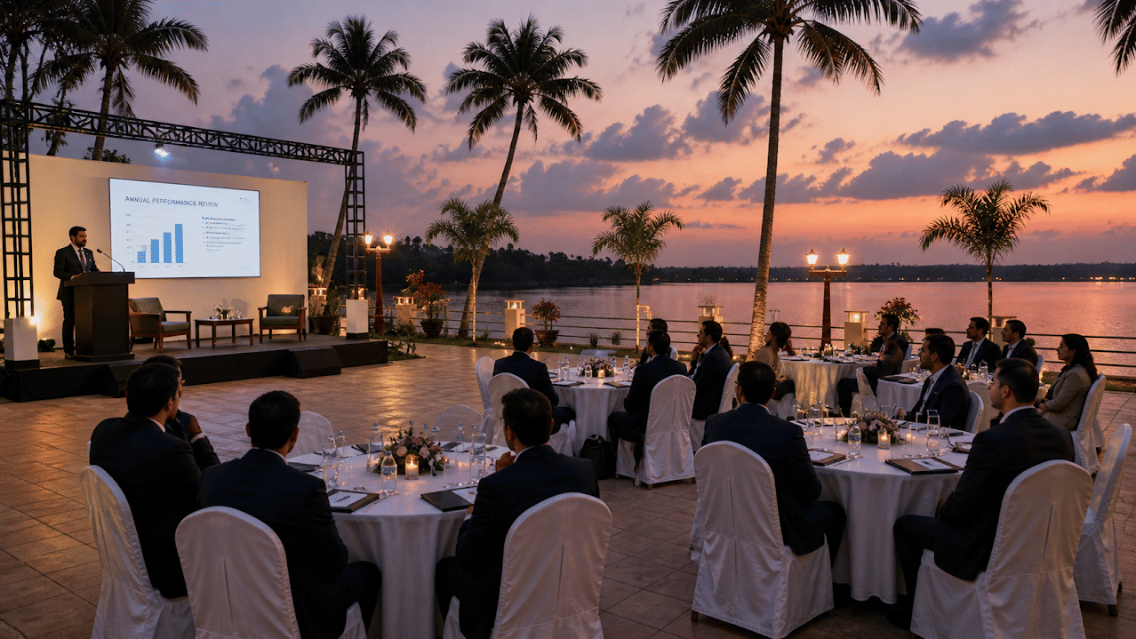 Corporate events by the waterfront