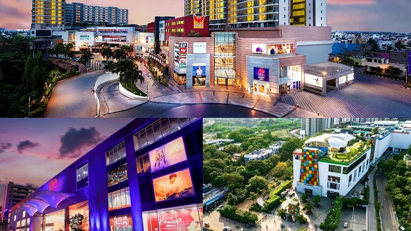 A collection of images showcasing contemporary architectural designs and vibrant city environments