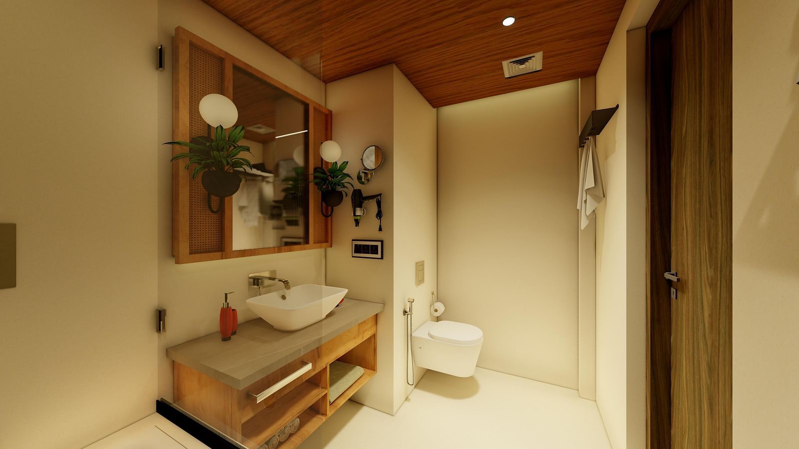 COREL SAPPHIRE ROOM BATHROOM WITH MIRROR BASIN AND TOILET