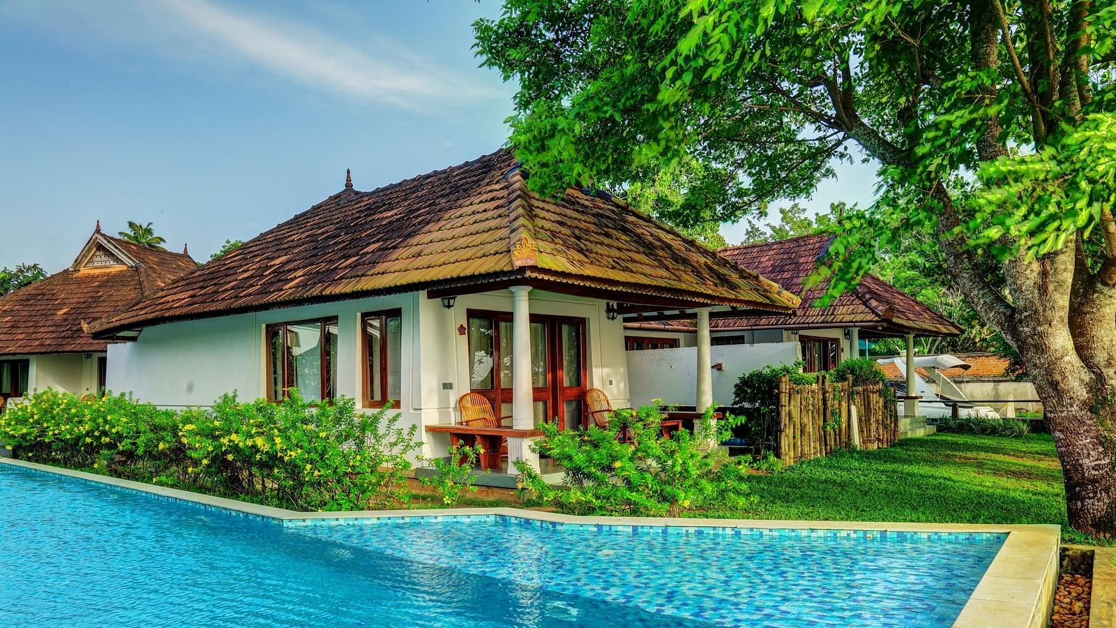 an image of a Room & swimming pool at our hotel in Kumarakom - Rhythm Kumarakom