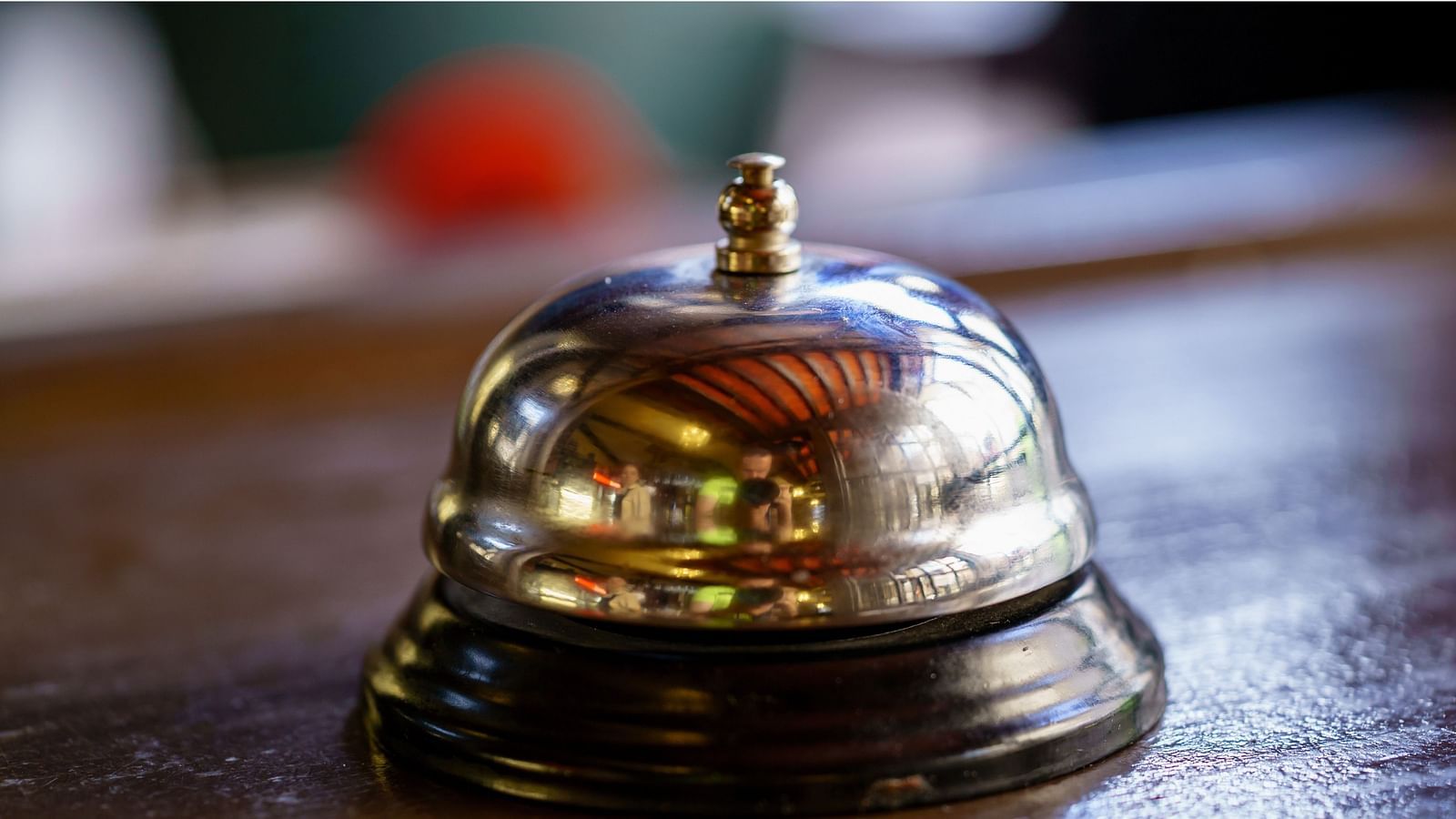 Close-up shot of a call bell