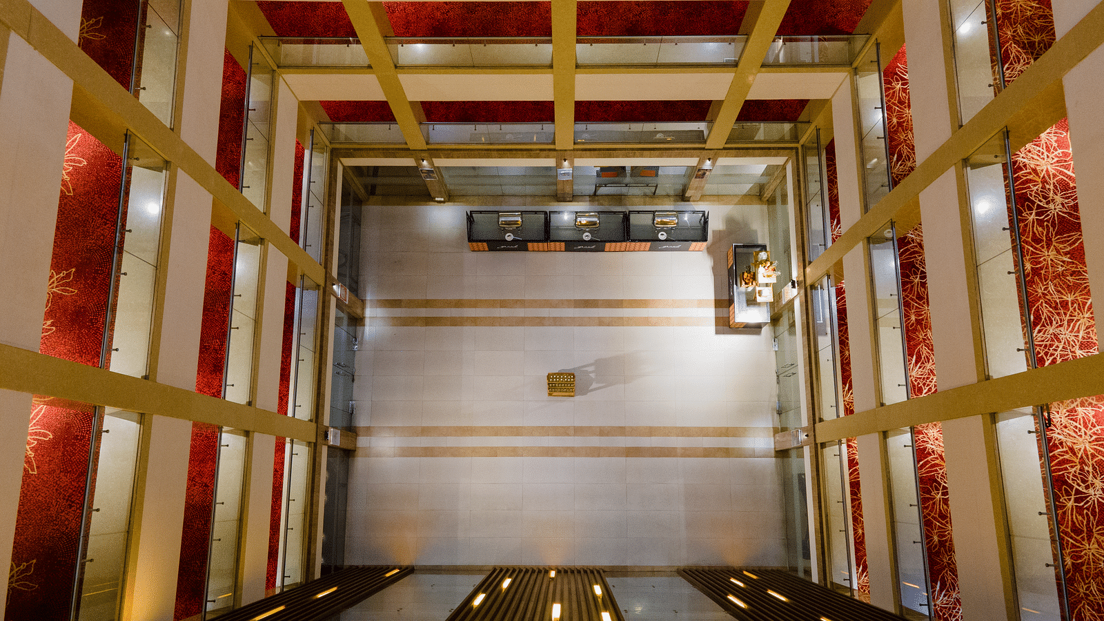 A long shot view of a dining space at Grand Kakinada by GRT Hotels