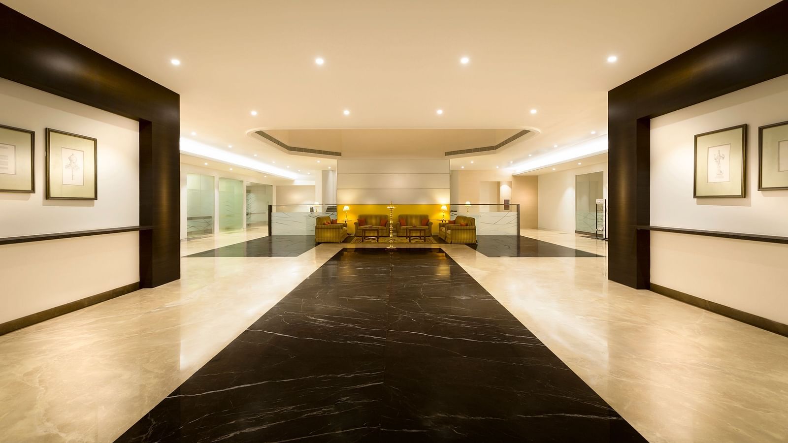 Lobby area of Regency Tiruttani by GRT Hotels.