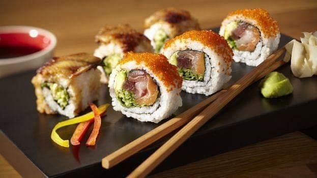 sushi on a plate