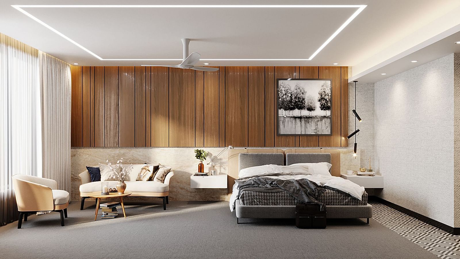 Rooms 3 D View - City Club - Bedroom v001-270223