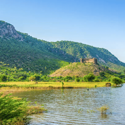 Ajabgarh Fort & lake - Surya Bagh - Luxury Resorts in Sariska-1