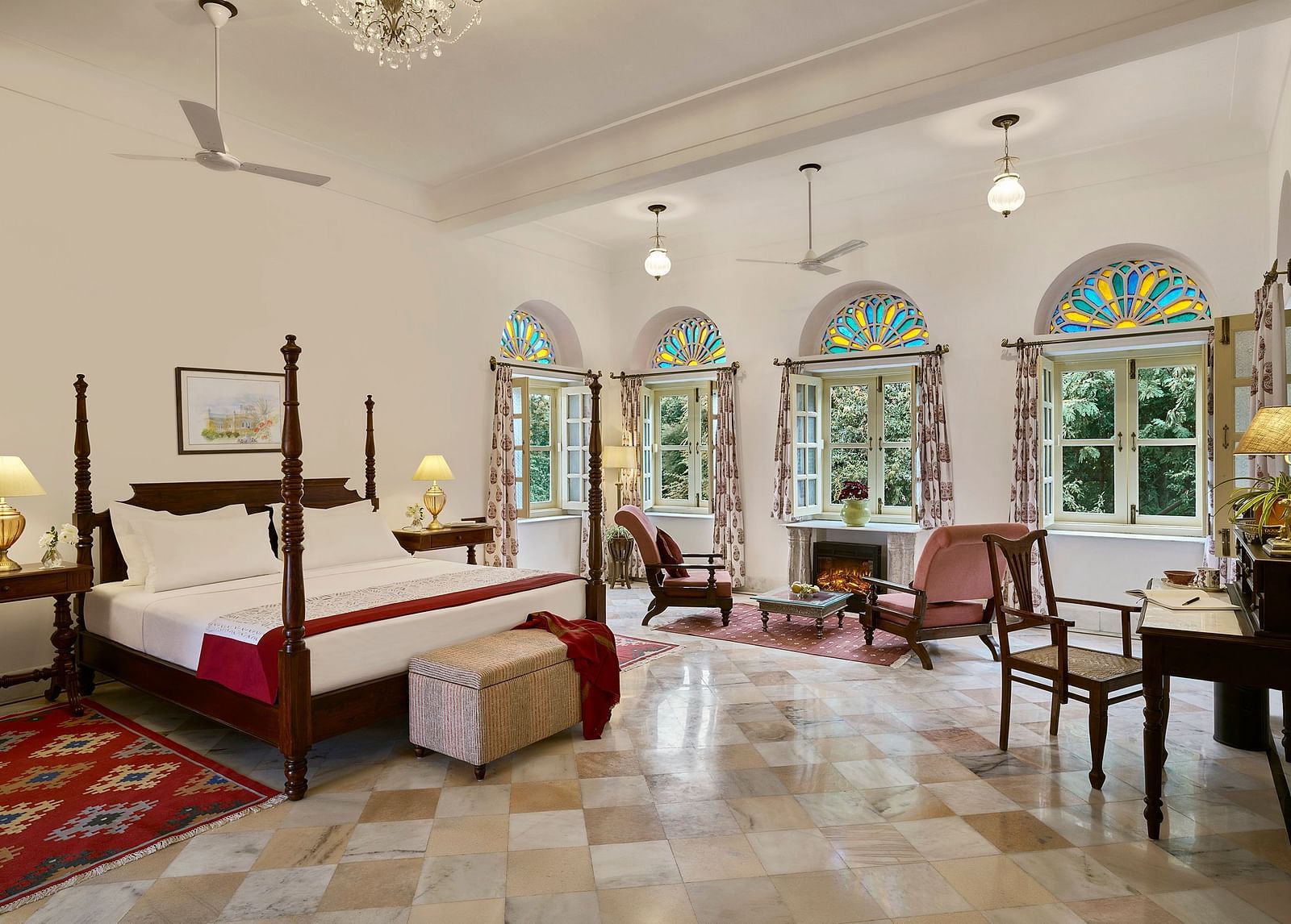 image of  suite room near Udaipur with living space at Dev Shree, Deogarh