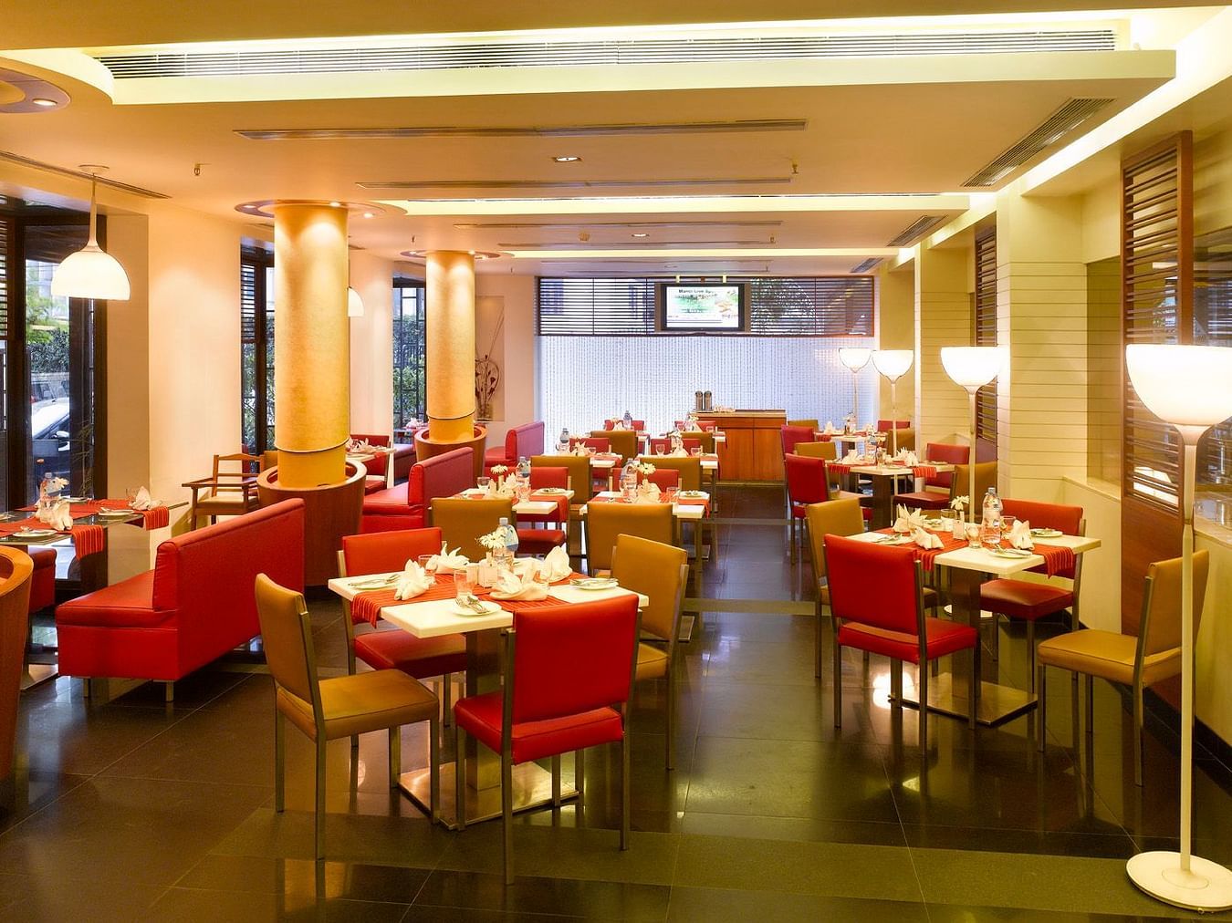 interior view of dining section at Aromas Coffee Shop - Coffee Shop in Kolkata - Kenilworth Hotel