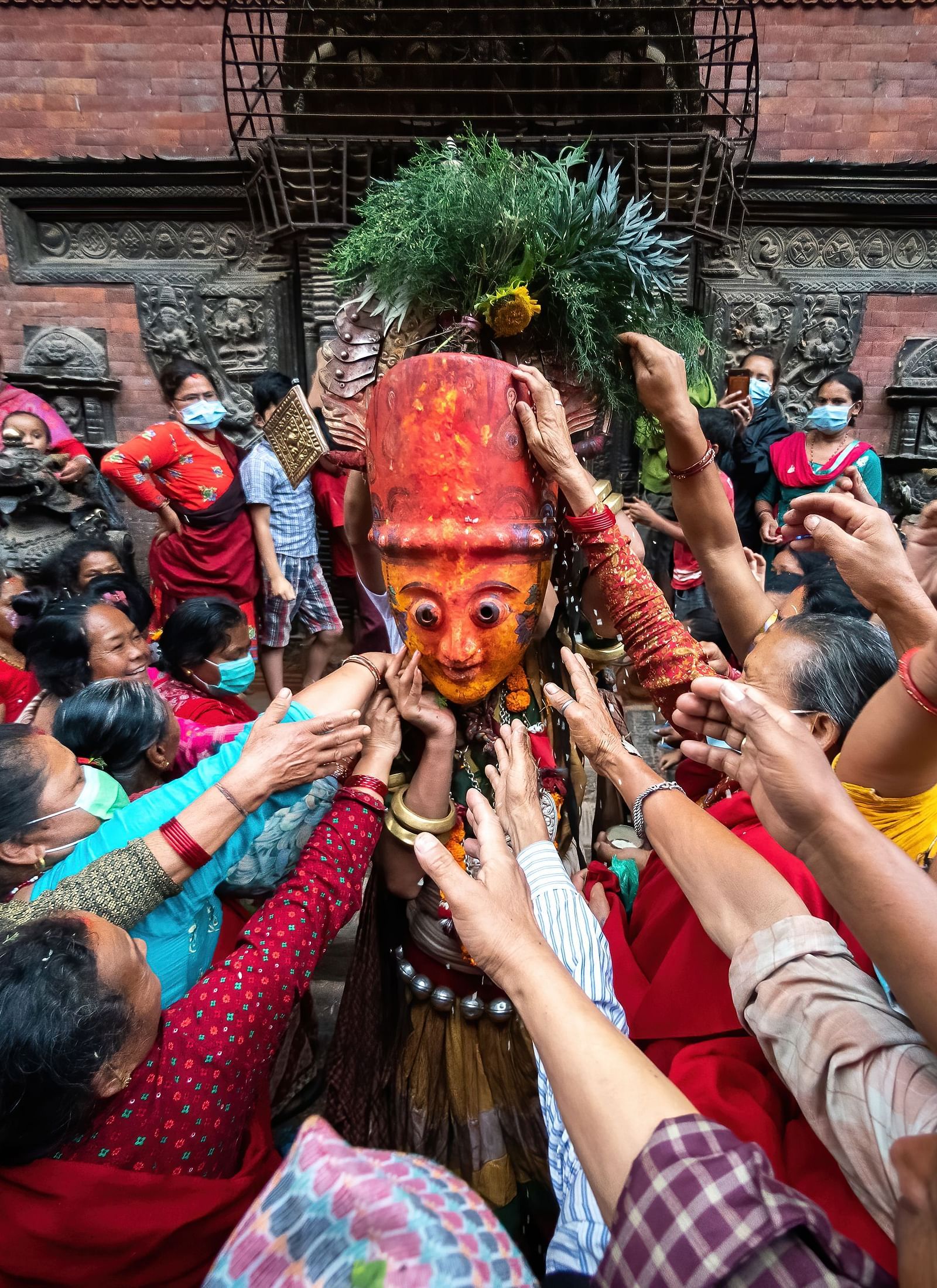 The navadurga nachh where people have gathered to celebrate it