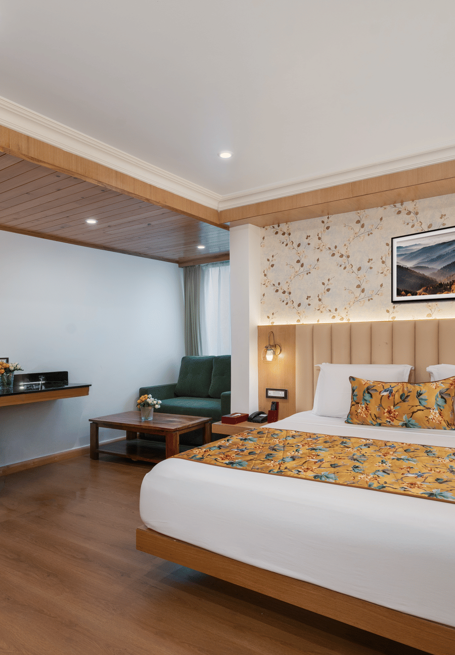 Deluxe room with sofa cum bed