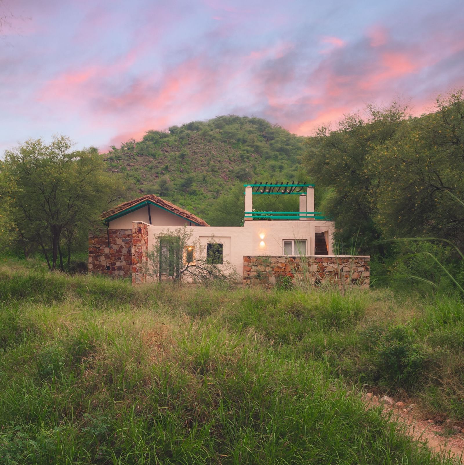The facade of our lodge in Sariska - Trees N Tigers, Sariska