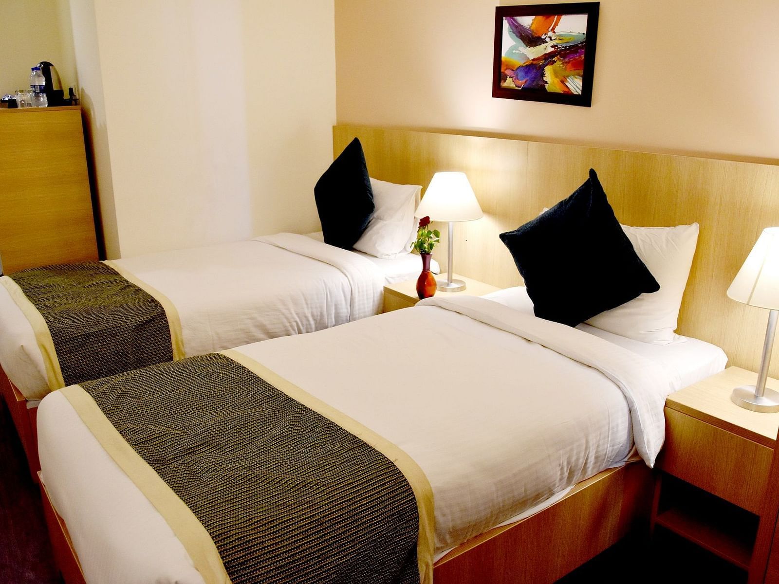 Twin beds inside premium studio - Starlit Suites, Neemrana