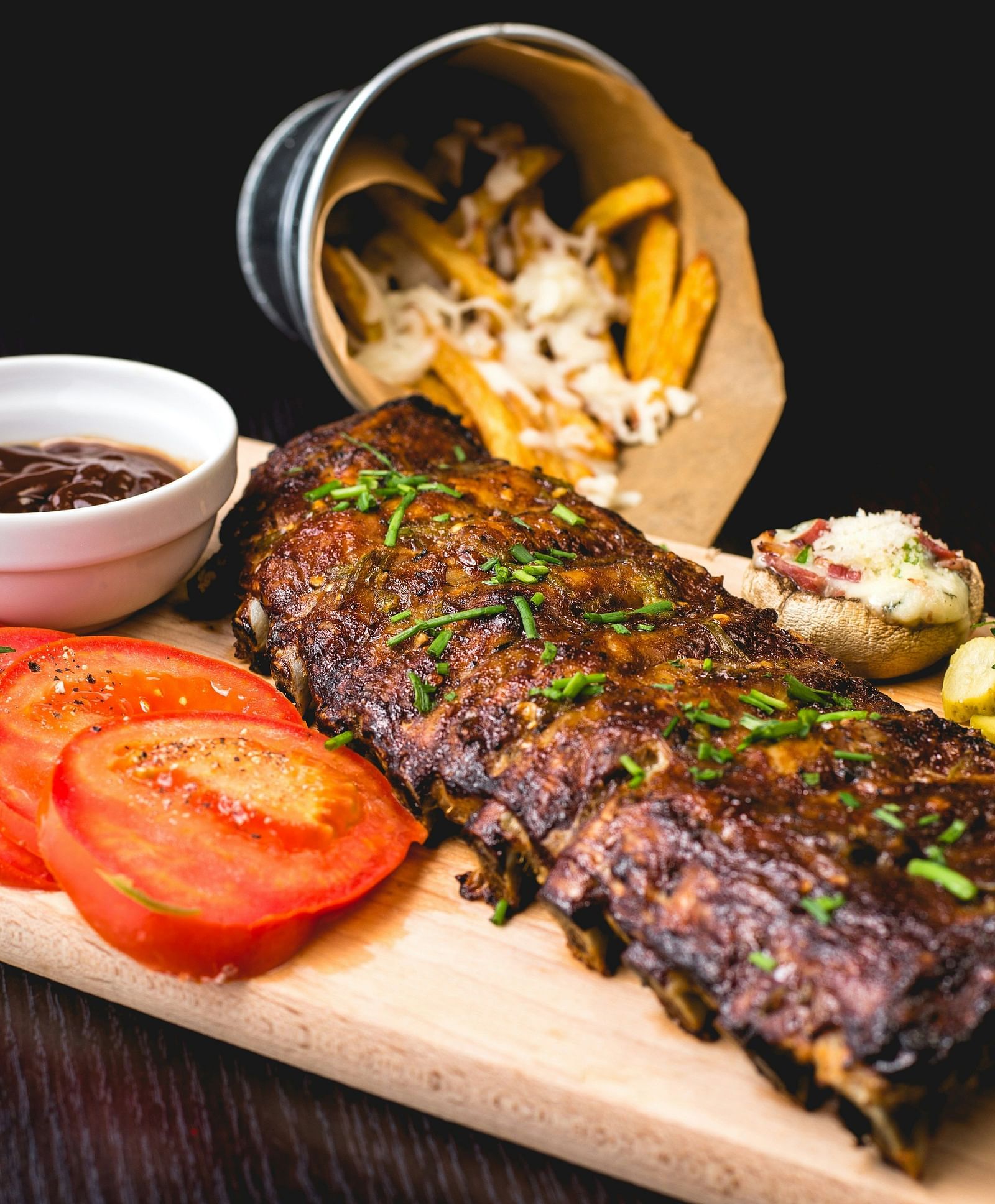 An image of delicious food placed on a table
