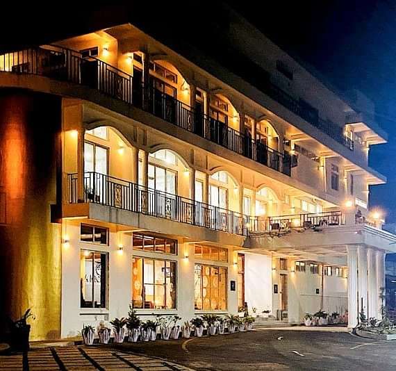 Facade of La Nicholas, Shillong at night