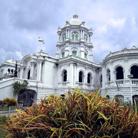 exterior facade of Ujjayanta Palace in Agartala