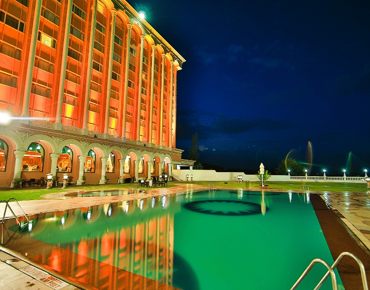 Swimming pool at Sitara Luxury Hotel in Hyderabad near Ramoji Film City