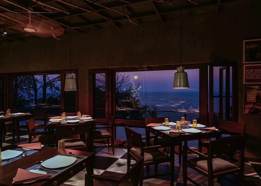interior of cintacor island resort restaurant